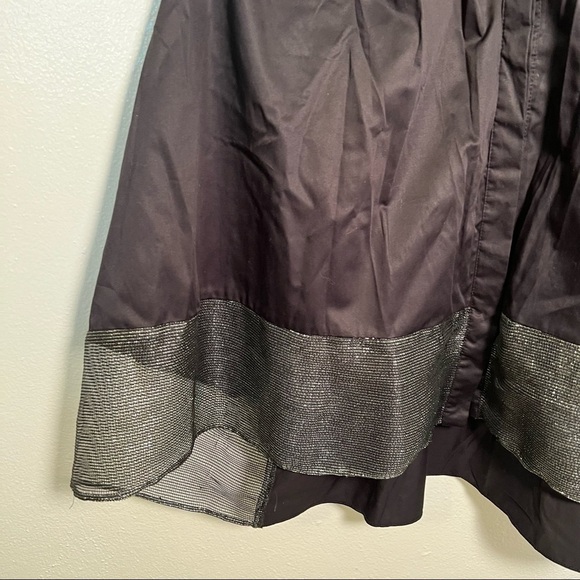 Eyedoll Button Down Swing Blouse Black Sparkle Mesh Hem - Picture 4 of 11